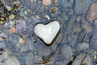 Stones in water